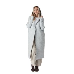 Lyla & Luxe Jiminy Long Hooded Gray Hooded Sweater Coat